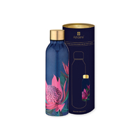 Ashdene Water Bottle 500mL Native Grace Waratah Stainless Steel Anti-Leak LAD-519731