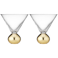 Tempa Astrid Martini Glass Set of 2 Gold, The Ladelle Group 896896