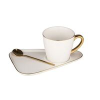 Ladelle Asteria Tempa Mug, Plate & Spoon Set-White