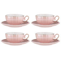 Ashdene Parisienne Pearl Cup & Saucer Set of 4 Marshmallow, The Ladelle Group 521187