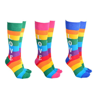 Sock Society Novelty Socks Rainbow Love (3 Pairs Assorted) Unisex One Size 20026