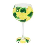 Lynsey Johnstone Hand Painted Stemmed Glass Lemons 20115