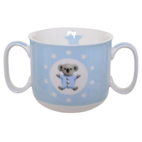 Marja Leena Baby's First Double Handled Mug Blue, Baby Gift, Gibson Gifts 20354