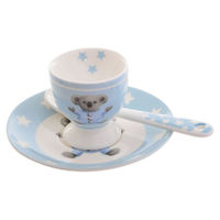 Marja Leena Baby's First Egg Cup Set 3-Piece Blue, Baby Gift, Gibson Gifts 20357