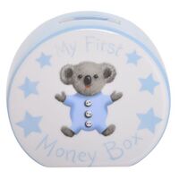 Marja Leena Baby's First Money Bank Blue, Baby Gift, Gibson Gifts 20358