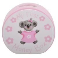 Marja Leena Baby's First Money Bank Pink, Baby Gift, Gibson Gifts 20358