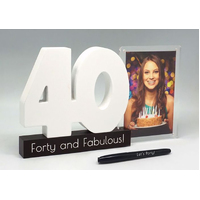 Signature Frame Celebration 40th Birthday, Guest Signatures, Gibson Gifts 20786