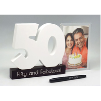 Signature Frame Celebration 50th Birthday, Guest Signatures, Gibson Gifts 20787