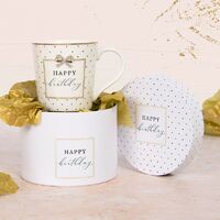 Mug Jewelled Happy Birthday, Fine China, Gift For Her, Gibson Gifts 20826