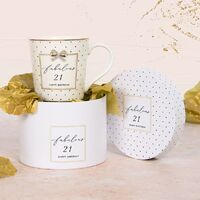 Mug Jewelled Fabulous 21 Happy Birthday, Gift For Her, Gibson Gifts 20828