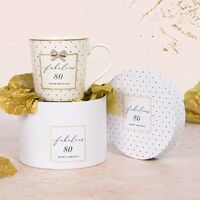 Mug Jewelled Fabulous 80 Happy Birthday, Gift For Her, Gibson Gifts 20834