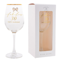 Wine Glass Jewelled Fabulous 30 Happy Birthday, Gift For Her, Gibson Gifts 20838