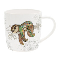 Bug Art Kooks Mug 400mL Simon Sloth, Gibson Gifts 21156