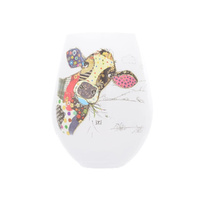 Bug Art Kooks Stemless Glass 350mL Connie Cow, Gibson Gifts 21163