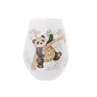 Bug Art Kooks Stemless Glass 350mL Po Zi Panda, Gibson Gifts 21163