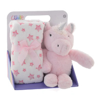 Gibson Gifts Cuddle Baby Plush & Blanket Unicorn, 21294