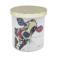 Bug Art Kooks Scented Candle Connie Cow Hand Poured Boutique Candle Cashmere & Silk, 26042