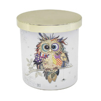 Bug Art Kooks Scented Candle Otto Owl Hand Poured Boutique Candle Cashmere & Silk, 26042
