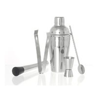 Gibson Gifts Cocktail Shaker Set 5-Piece 500mL Silver, 26317