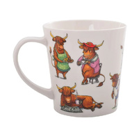 L & P Home & Gifts Animals Behaving Madly Mug Highland Cows Fine China, 26450