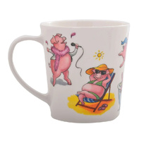 L & P Home & Gifts Animals Behaving Madly Mug Pigs Fine China, 26450