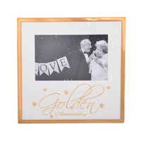 Gibson Gifts Photo Frame 6x4 Golden Anniversary Gold, 26483
