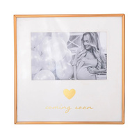 Gibson Gifts New Beginnings Photo Frame 6x4 Coming Soon White & Gold, 26487
