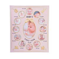 Gibson Gifts Photo Frame Baby's First Year Collage Pink, 26489