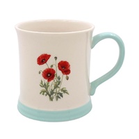 Gibson Gifts Country Life Mug 350mL Flower - Poppy, 26614