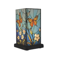 Gibson Gifts Stained Glass Table Lamp 22cm Butterfly, 26934