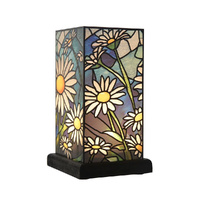 Gibson Gifts Stained Glass Table Lamp 22cm Daisy, 26934