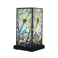 Gibson Gifts Stained Glass Table Lamp 22cm Dragonfly, 26934