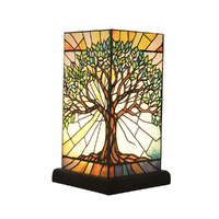 Gibson Gifts Stained Glass Table Lamp 22cm Tree of Life, 26934