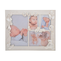Gibson Gifts Photo Frame 4-Photo Baby Collage Silver, 26949