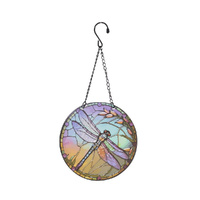 Gibson Gifts Stained Glass Hanging Plaques 19cm Dragonfly, 27039