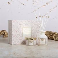 Gibson Gifts Candle & Diffuser Set Madelaine Floral Velvet Rose & Oud, 27126