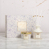 Gibson Gifts Candle & Diffuser Set Madelaine Floral Oud & Bergamot Thank You, 27126