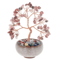 Equilibrium Quartz Spiritual Tree 15cm Strawberry Quartz, 27181