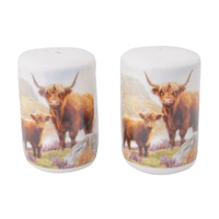 Gibson Gifts Salt & Pepper Shaker Set Macneil Highland Cow, 27285