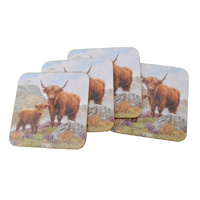 Gibson Gifts Coasters Macneil Highland Cow Set of 4, 27287