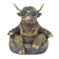 Gibson Gifts Figurine 21cm Cool Highland Cow Chilling, 27370