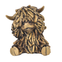 Gibson Gifts Figurine Small Fun Shaggy Highland Cow See, 27379