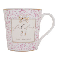 Gibson Gifts Mug Madelaine Floral 21st Birthday, 27382