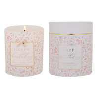 Gibson Gifts Scented Candle 220g Happy Birthday Peony & Blush, 27389