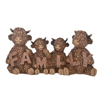Gibson Gifts Figurine Hughie Highland Cow Family, 27402