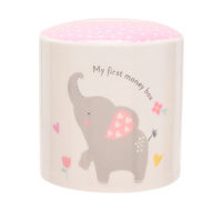 Gibson Gifts Money Bank Hello Baby Pink Ceramic, 27408