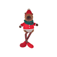 Gibson Gifts Plush 27cm Christmas Capybara Dangly Legs, 27681