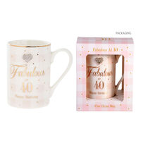 Gibson Gifts Mug Mad Dots - 40th Birthday, Birthday Gift Mug 37052