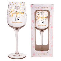 Gibson Gifts Wine Glass Mad Dots - 18th Birthday, Birthday Gift 37062