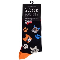Sock Society Black Cat Novelty Socks Men Women One Size Fits All